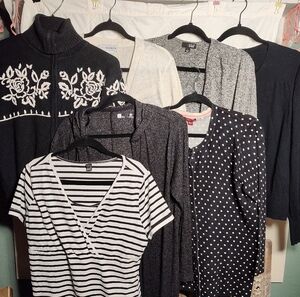 7 Piece Women's XL Black & White Bundle! 🖤